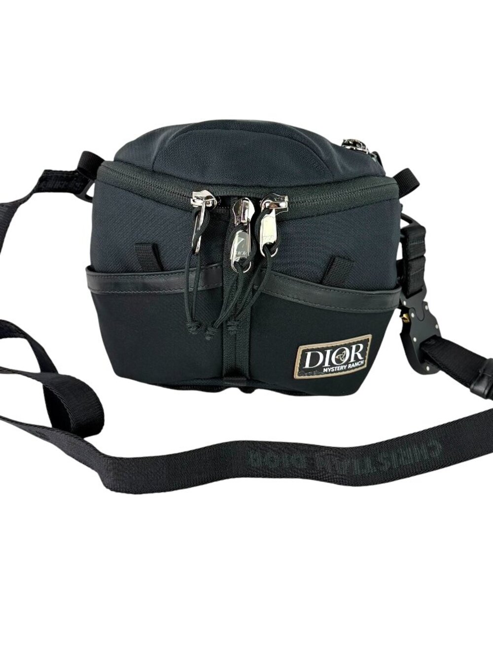 DIOR X MYSTERY RANCH Black Nylon Unisex Crossbody Belt Funny Bag Made in Italy